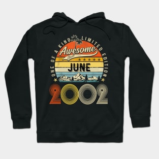 Awesome Since June 2002 Vintage 21st Birthday Hoodie